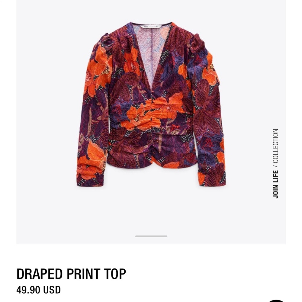 Zara print top floral